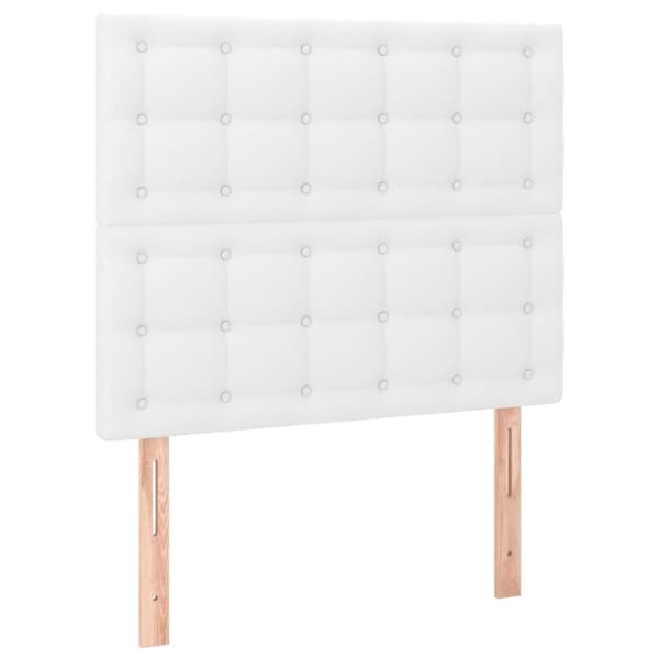 vidaXL Ramsäng med madrass vit 80x200 cm konstläder Vit