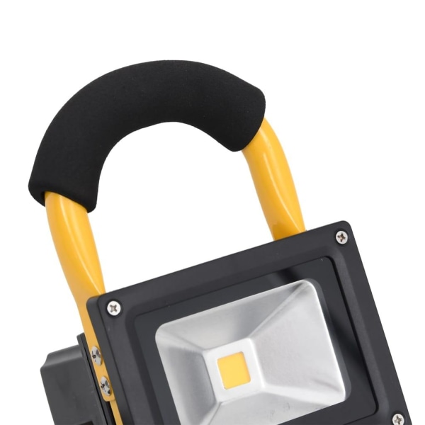 vidaXL Laddningsbar strålkastare med handtag 30 W LED varmvit Svart