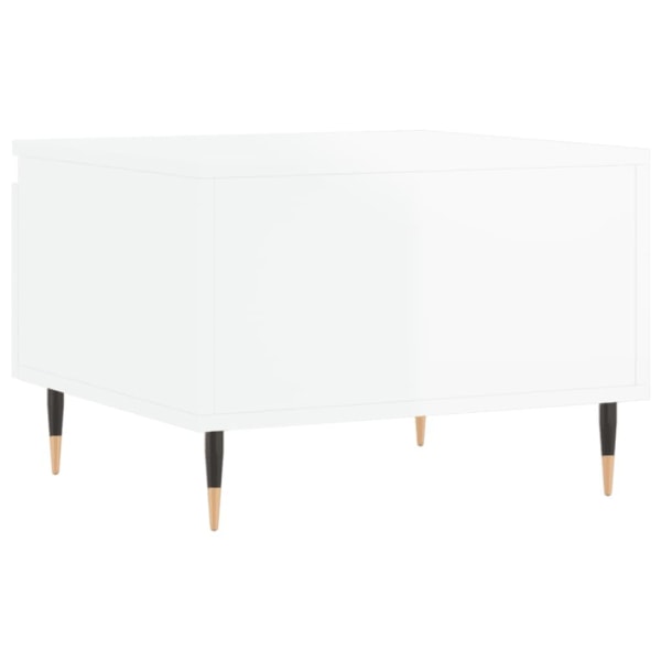 vidaXL Soffbord 2 st vit högglans 50x46x35 cm konstruerat trä Vit
