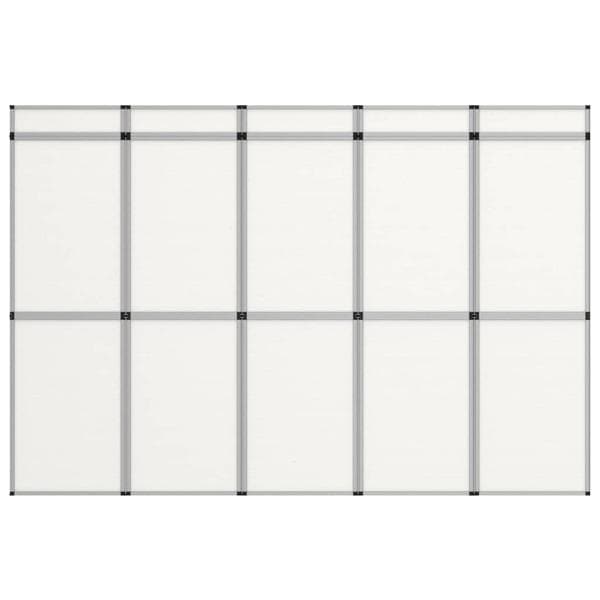 vidaXL Hopfällbar utställningsvägg 15 paneler 302x200 cm vit Vit