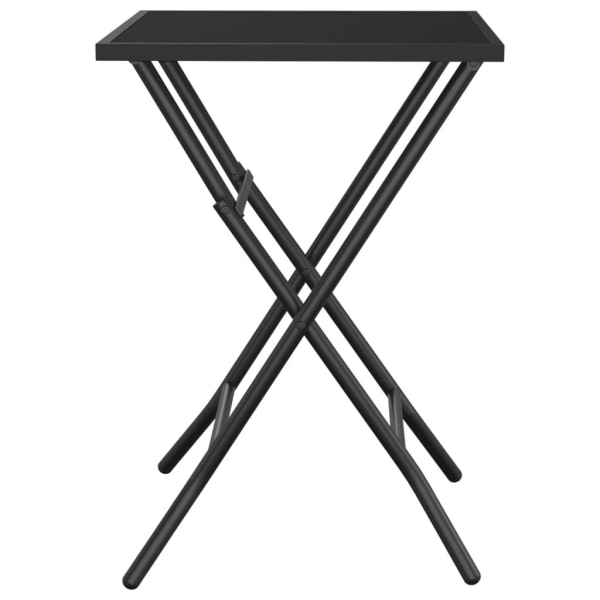 vidaXL Trädgårdsbord hopfällbart antracit 50x50x72 cm stålnät Antracit