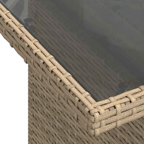 vidaXL Soffset 7 st Beige Poly rattan Beige