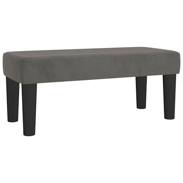 vidaXL Ramsäng med madrass mörkgrå 90x200 cm sammet Grå