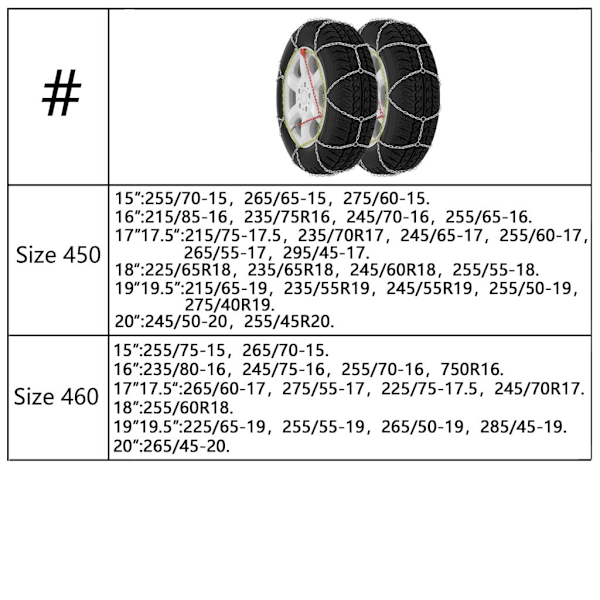 vidaXL Snökedjor till bil 2-pack 9 mm KN80 Silver
