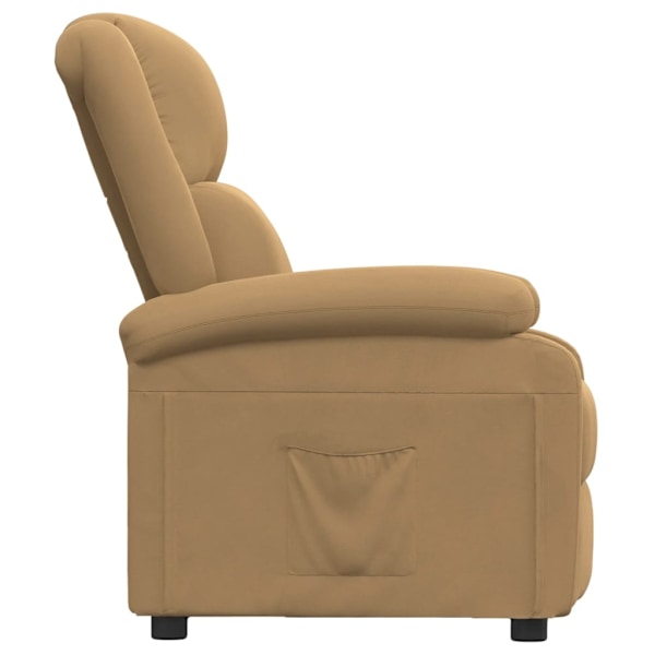 vidaXL Reclinerfåtölj brun sammet Brun