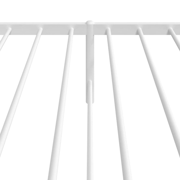 vidaXL Sängram med huvudgavel metall vit 80x200 cm Vit
