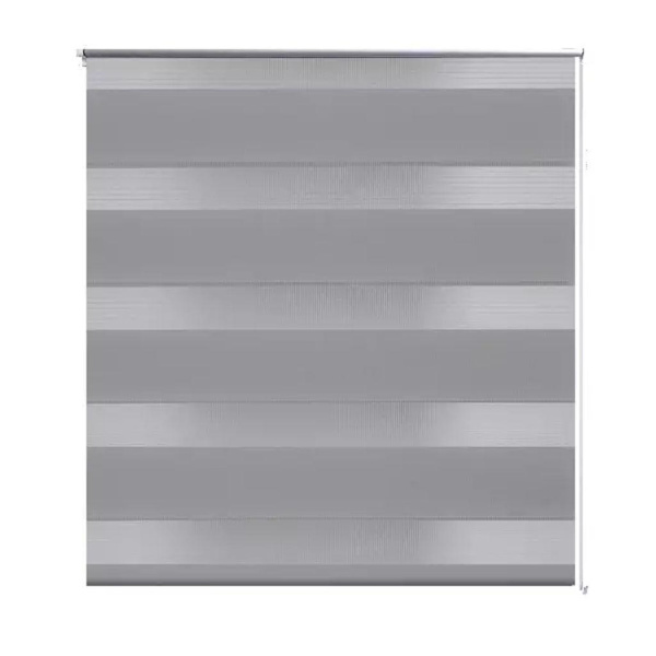 vidaXL Rullgardin randig grå 100 x 175 cm transparent grå