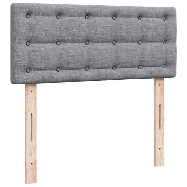 vidaXL Ramsäng med madrass ljusgrå 120x200 cm tyg Grå