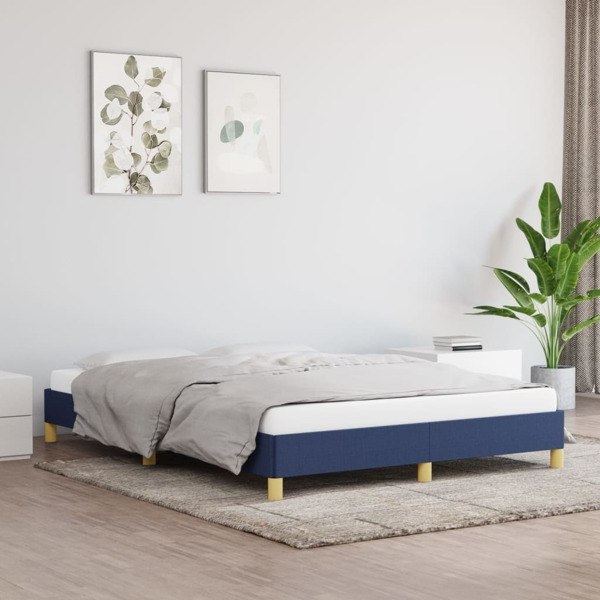 vidaXL Sängram blå 140x200 cm tyg Blå