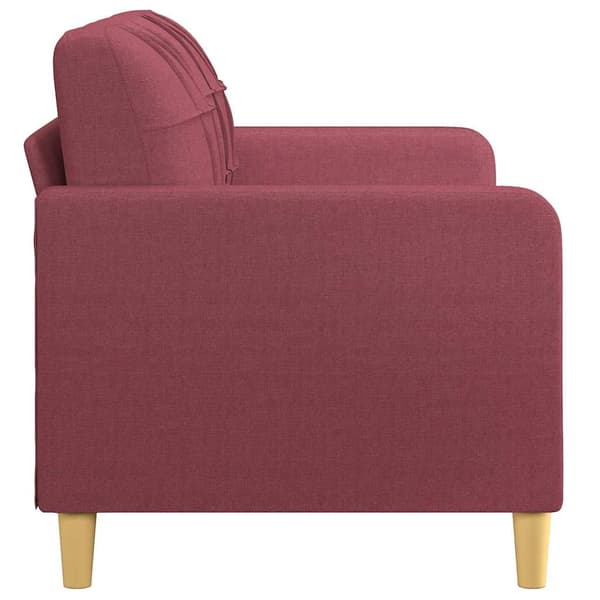 vidaXL 2-sitssoffa vinröd 140 cm tyg Röd