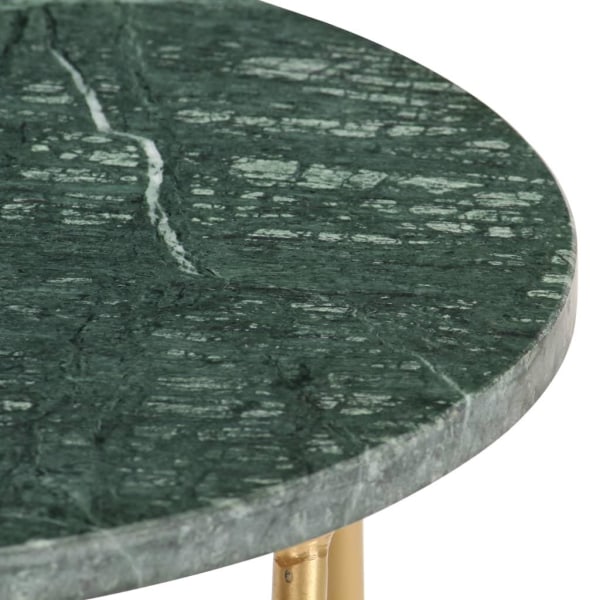vidaXL Soffbord grön 40x40x40 cm äkta sten med marmorstruktur Grön
