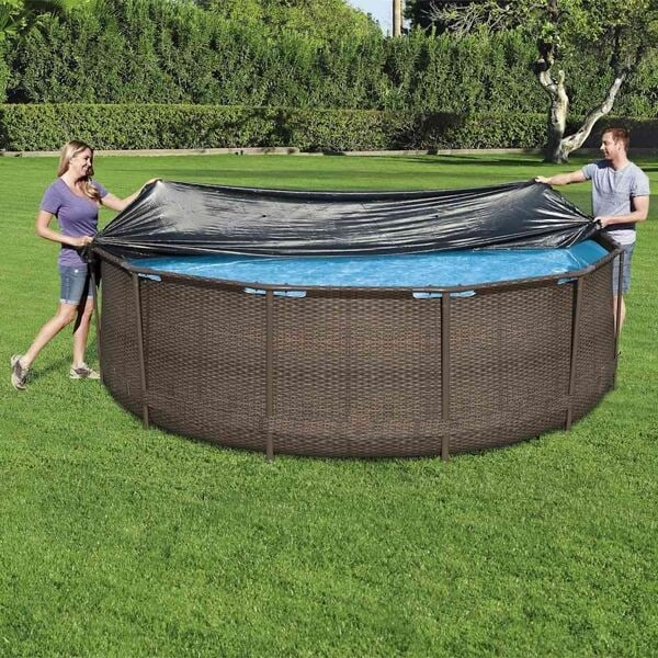 Bestway Poolöverdrag Flowclear 366 cm Antracit