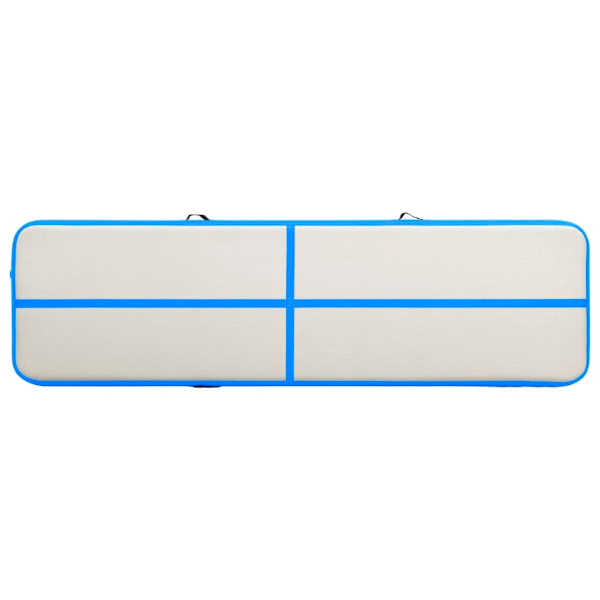 vidaXL Uppblåsbar gymnastikmatta med pump 700x100x15 cm PVC blå Blå