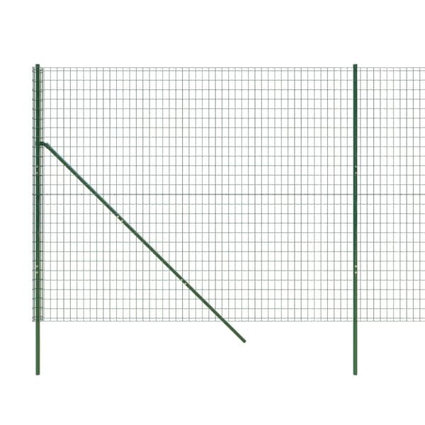 vidaXL Stängsel grön 2,2x10 m galvaniserat stål Grön