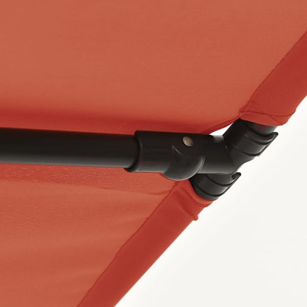 vidaXL Trädgårdsparasoll med aluminiumstång 180x110 cm terrakotta Brun