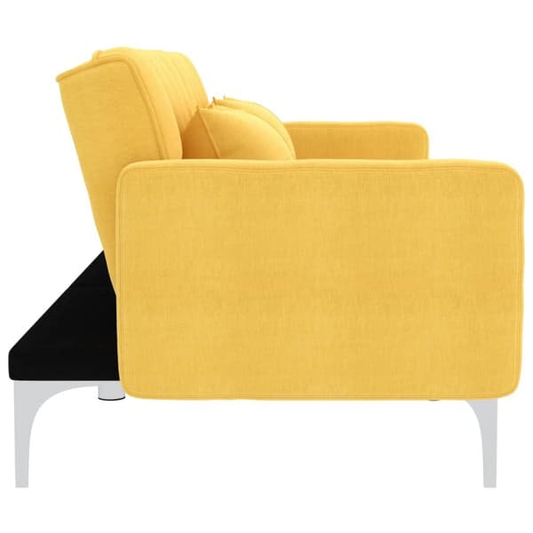 vidaXL Bäddsoffa i tyg gul Gul