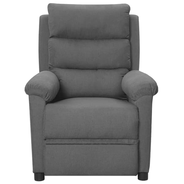 vidaXL Reclinerfåtölj ljusgrå tyg Grå