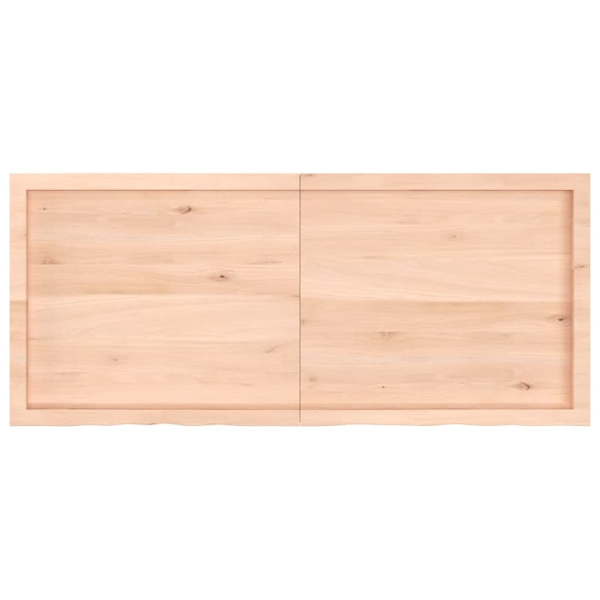 vidaXL Bordsskiva 140x60x(2-4) cm obehandlad massiv ek Brun