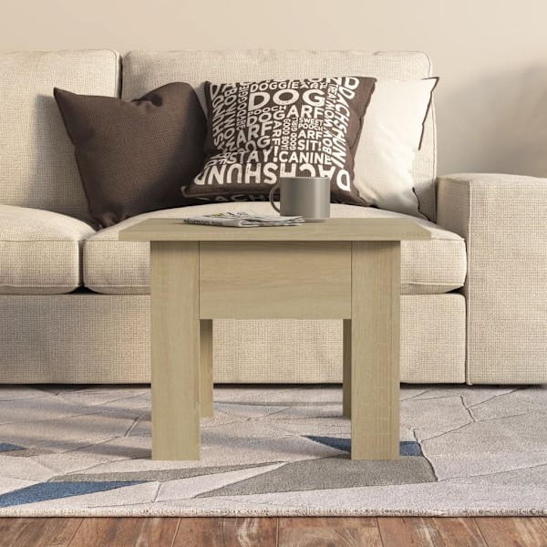 vidaXL Soffbord sonoma-ek 55x55x42 cm konstruerat trä Brun