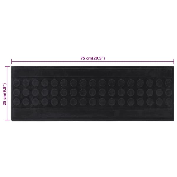vidaXL Trappstegsmattor 5 st 25x75 cm gummi art