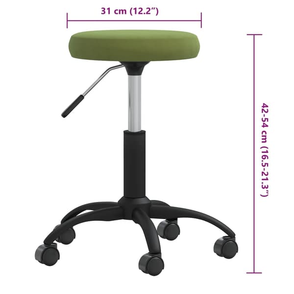 vidaXL Massagepall ljusgrön sammet Grön