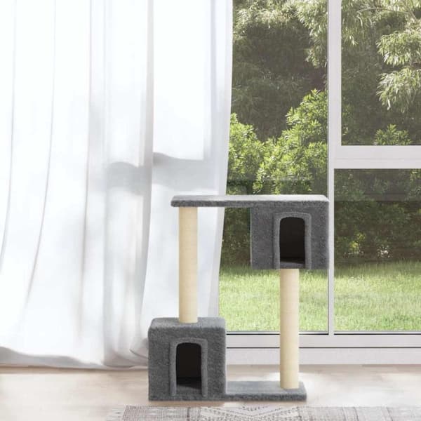 vidaXL Klösträd med sisalpelare ljusgrå 60 cm grå