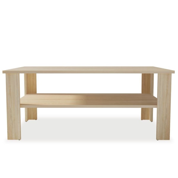 vidaXL Soffbord spånskiva 100x59x42 cm ek Brun