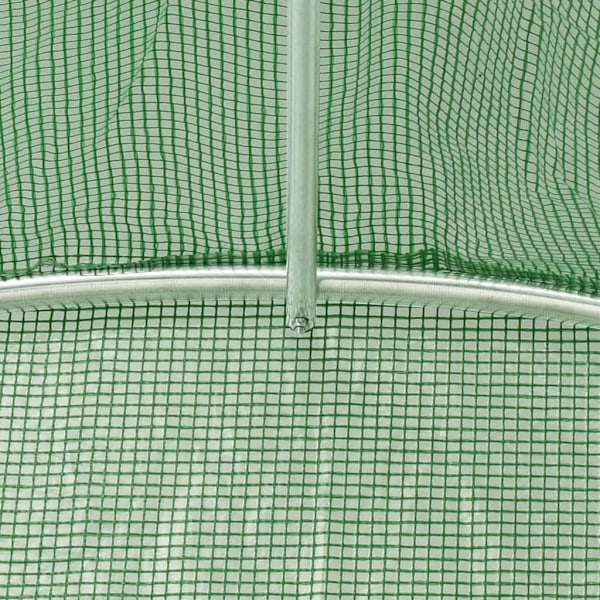 vidaXL Växthus med stålram grön 120 m² 24x5x2,3 m Grön