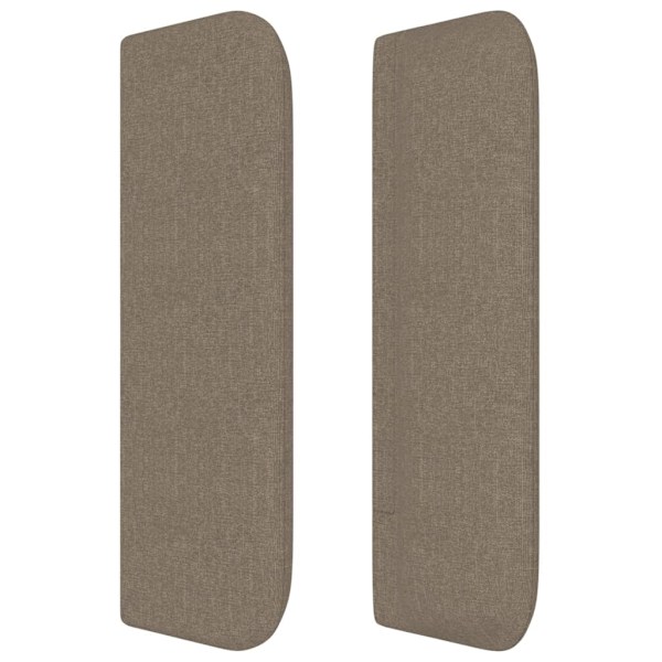 vidaXL Sänggavel med kanter taupe 103x16x78/88 cm tyg Taupe