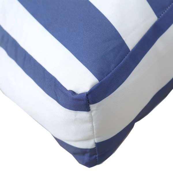 vidaXL Palldynor 2 st blå&vit randigt tyg Flerfärgsdesign
