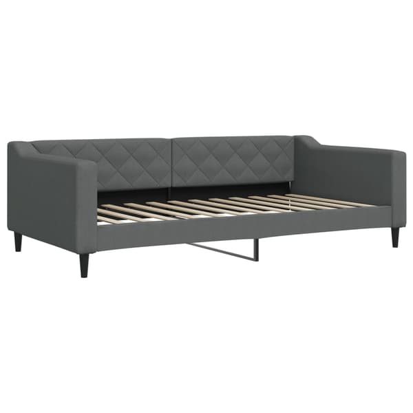 vidaXL Dagbädd med extrabädd och madrasser mörkgrå 100x200 cm tyg Grå