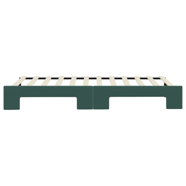 vidaXL Dagbädd utdragbar mörkgrön 80x200 cm sammet Grön