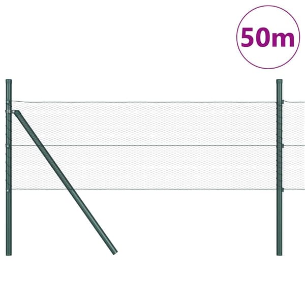 vidaXL Markfixerat Svetsat Stängsel 50 x 0,4 m (B x H) Grå