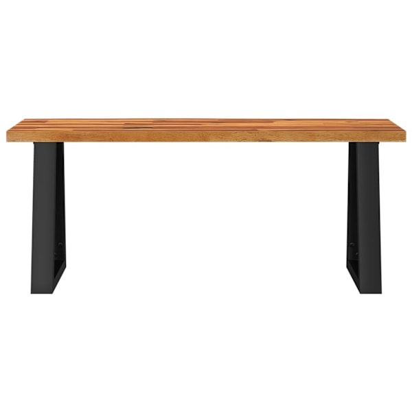 vidaXL Bänk med levande kant 110 cm massivt akaciaträ Brun