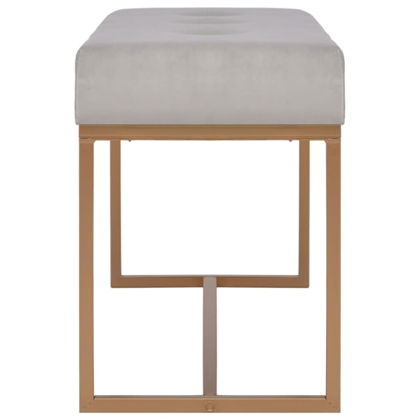 vidaXL Bänk 80 cm grå sammet grå