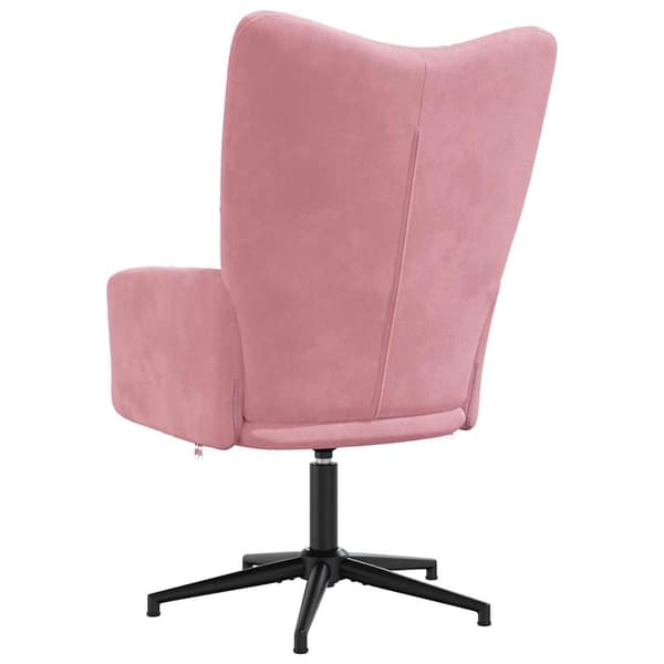 vidaXL Vilstol rosa sammet Rosa