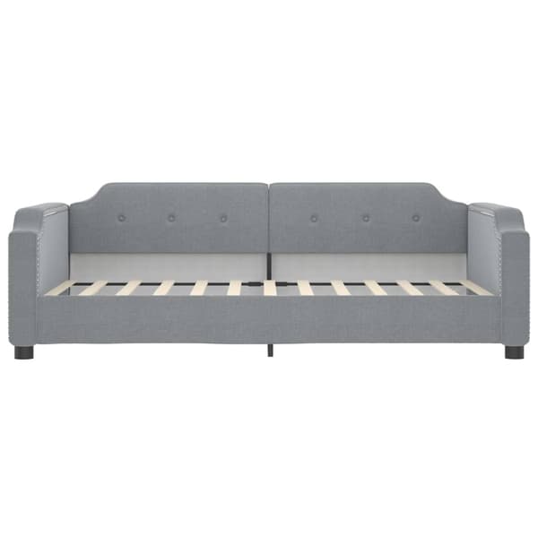 vidaXL Dagbädd med madrass ljusgrå 90x190 cm tyg Grå