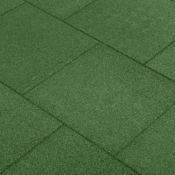 vidaXL Fallskyddsmattor 6 st gummi 50x50x3 cm grön Grön