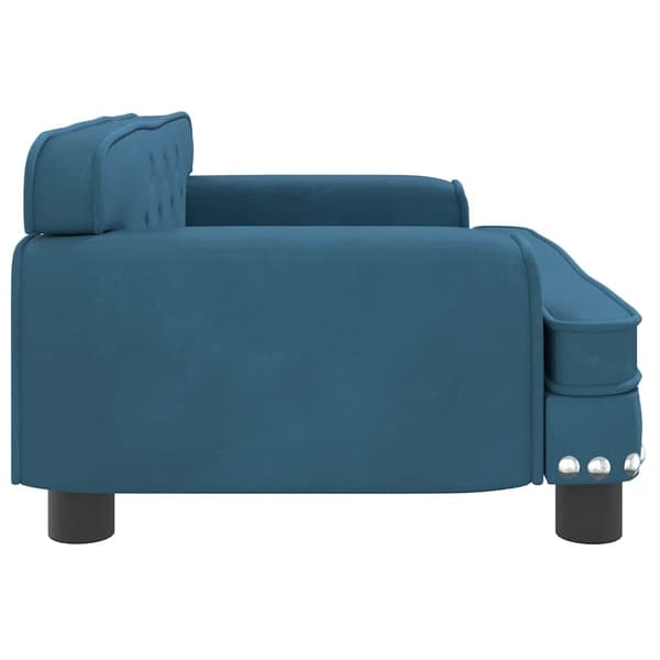 vidaXL Hundbädd blå 70x45x30 cm sammet Blå