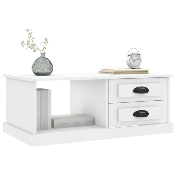 vidaXL Soffbord vit 90x50x35 cm konstruerat trä Vit