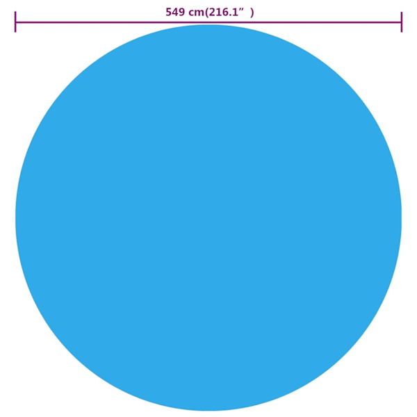 vidaXL Runt poolskydd 549 cm PE blått Blå