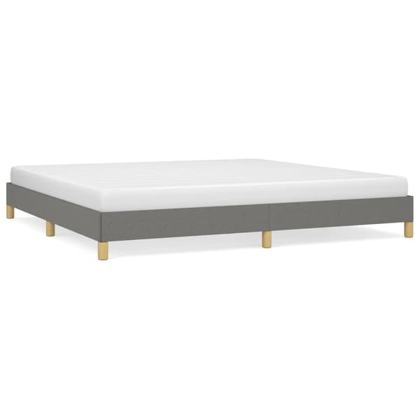 vidaXL Sängram mörkgrå 200x200 cm tyg Grå