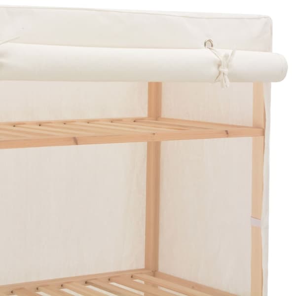 vidaXL Garderob 79x40x170 cm vit tyg Vit