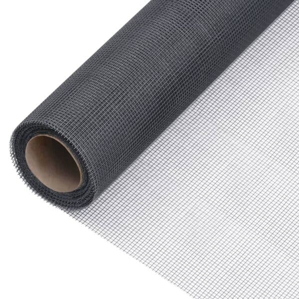 vidaXL Insektsnät glasfiberplast 100x1000 cm grå grå