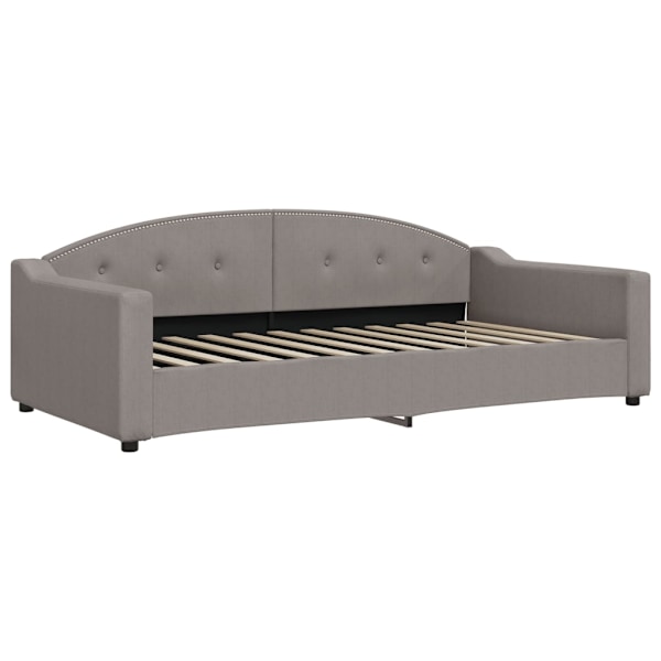 vidaXL Dagbädd utdragbar taupe 100x200 cm tyg Taupe