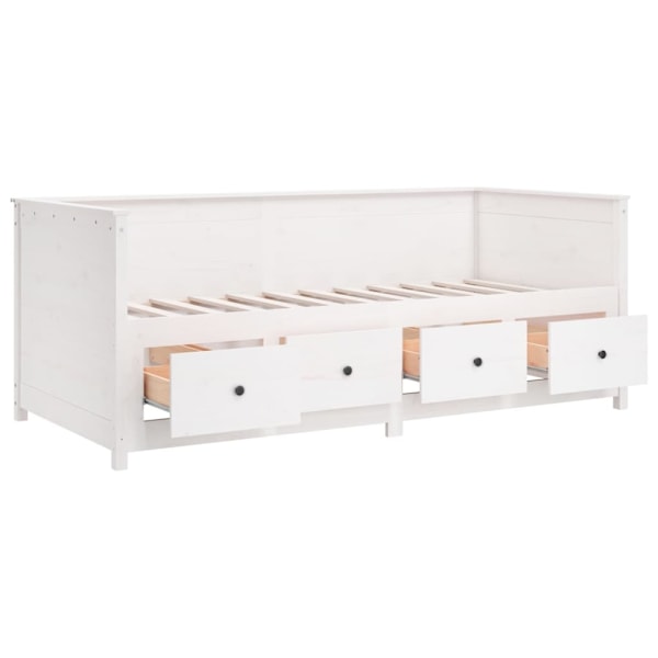 vidaXL Dagbädd utan madrass vit 80x200 cm massiv furu Vit