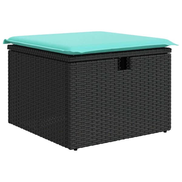 vidaXL Trädgårdsoffset 6 st Poly rattan Ljusgrå