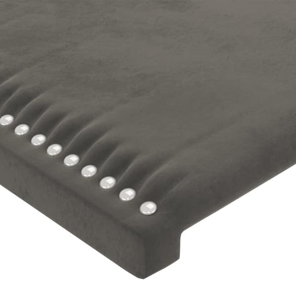 vidaXL Huvudgavlar 2 st mörkgrå 72x5x78/88 cm sammet Grå
