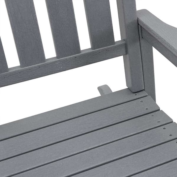 vidaXL Gungstol 2 pcs Ljusgrå 92 x 70 x 108 cm polyeten Ljusgrå
