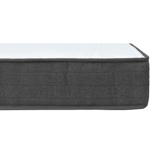 vidaXL Resårsäng mörkgrå tyg 180x200 cm grå